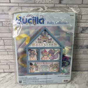 Bucilla Baby  “Sleepytime Castle” Bear Cross Stitch Hutch Kit #41457 New 1996